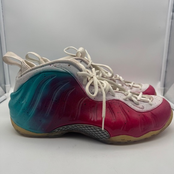 Nike Air Foamposite One Sneakers white- out customs Size 14 Men Shoes 314996-100 - Picture 1 of 6